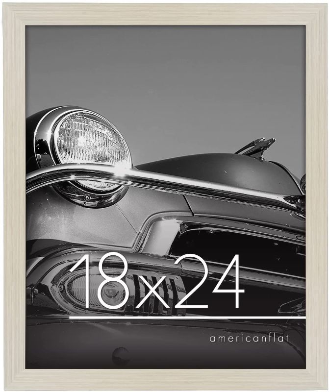 Photo 1 of Americanflat 18x24 Poster Frame in Light Wood with Polished Plexiglass-Horizontal and Vertical Formats with Included Hanging Hardware
