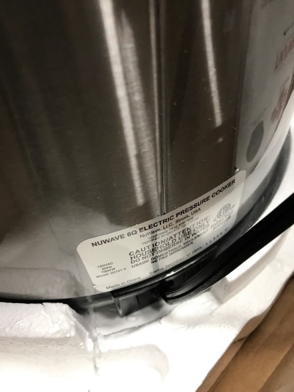 Photo 5 of NUWAVE Nutri-Pot Digital Pressure Cooker 6-quart with Non-stick Inner Pot & Sure-Lock Technology, 200 Pressure Cooker Recipe Book 6 QT with inner Pot