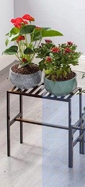 Photo 1 of Bamboo 3-Tier Ladder Plant Stand, Planter Holder Flower Pot Display Shelf, Freestanding Plants Rack for Home Garden Patio Balcony Indoor Outdoor
