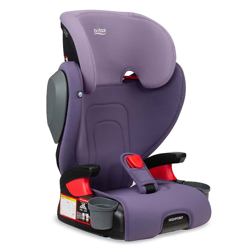 Photo 1 of Britax Highpoint Backless Belt-Positioning Booster Seat, SafeWash Purple Ombre
