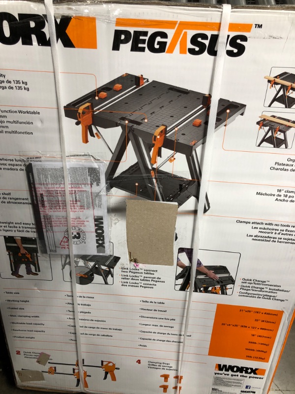 Photo 2 of WORX WX051 Pegasus Folding Work Table & Sawhorse

