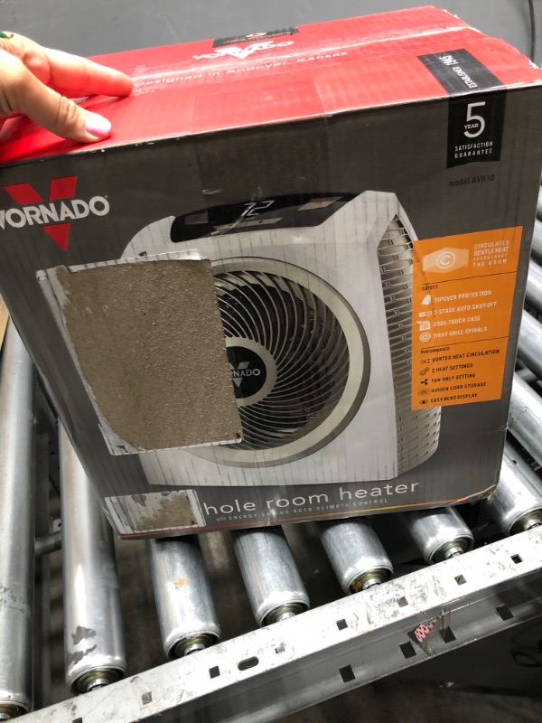 Photo 2 of Vornado AVH10 Vortex Heater with Auto Climate Control, 2 Heat Settings, Fan Only Option, Digital Display, Advanced Safety Features, Whole Room, White
