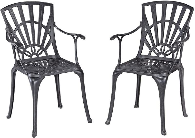 Photo 1 of Homestyles 6660-80 Outdoor Chair Pair, Charcoal
