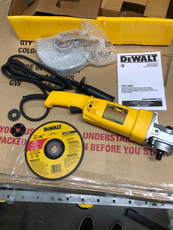 Photo 4 of DEWALT Angle Grinder Tool, 4-1/2-Inch to 6-Inch, Trigger Switch (DWE43116)
