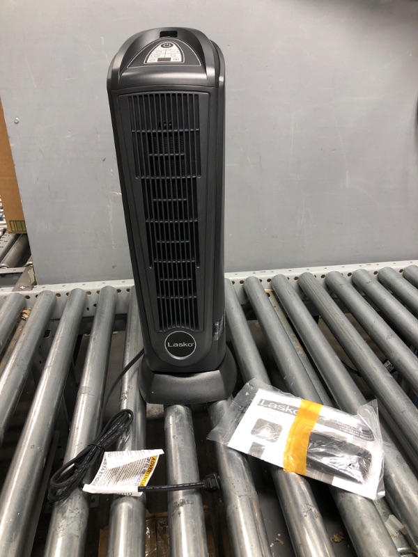 Photo 2 of Lasko Oscillating Digital Ceramic Tower Space Heater for Home with Tip-Over Safety Switch, Overheat Protection, Timer and Remote Control, 22.5 Inches, Black, 1500W, 751321
**Tested**