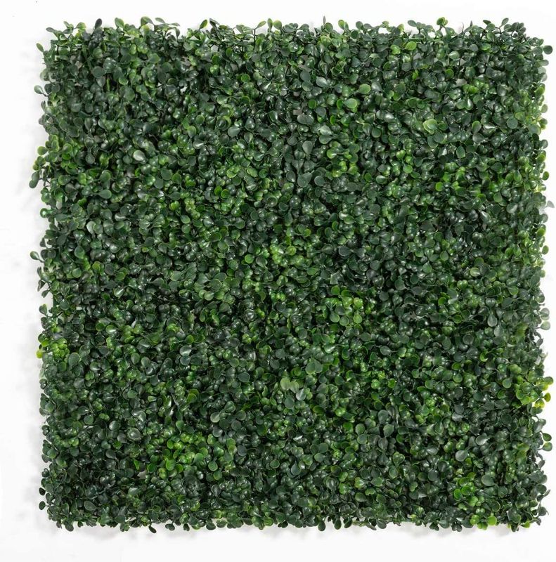 Photo 1 of DOEWORKS 6PCS Artificial Boxwood Hedges Panels, 20" x 20" Faux Plant Ivy Fence Wall Cover, Outdoor Privacy Fence Screening Backdrop Garden Yard Party Decoration
