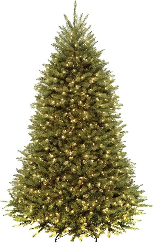 Photo 1 of ***Lights do not work*** National Tree Company Pre-Lit Artificial Full Christmas Tree, Green, Dunhill Fir, Dual Color LED Lights, Includes PowerConnect and Stand, 6.5 Feet
