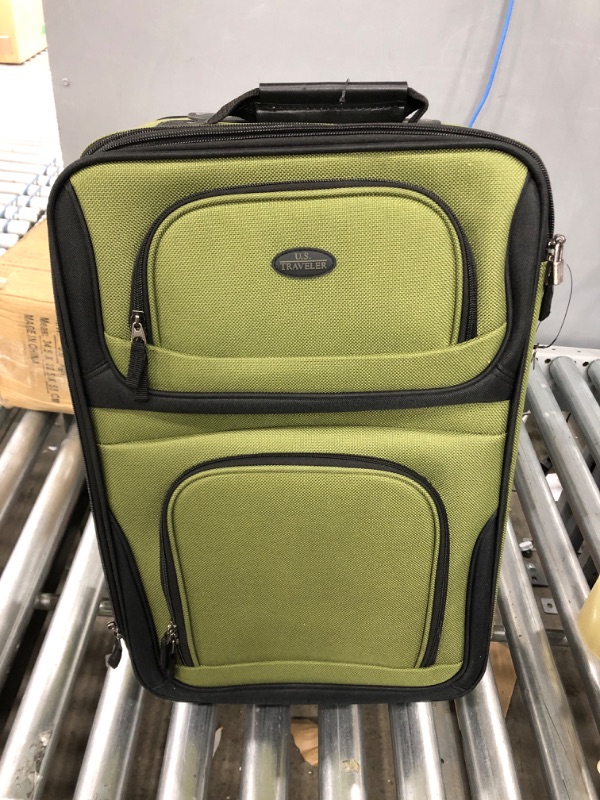 Photo 2 of U.S. Traveler Rio Rugged Fabric Expandable Carry-on Luggage Set, Green, 2 Wheel 2 Wheel Green