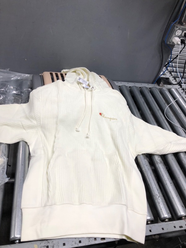 Photo 1 of Champion UO Exclusive Waffle Texture Hoodie Sweatshirt - Cream/Small 