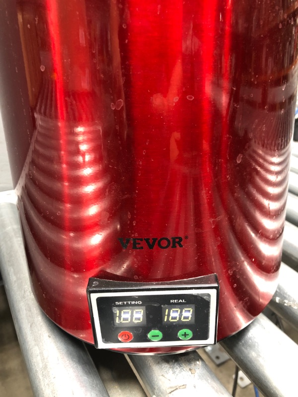 Photo 4 of *tested*VEVOR Water Distiller, 4L Distilled Water Maker, Pure Water Distiller with Dual Temperature Displays, 750W Distilled Water Machine, Water Distillers for Home Countertop with Glass Container, Red