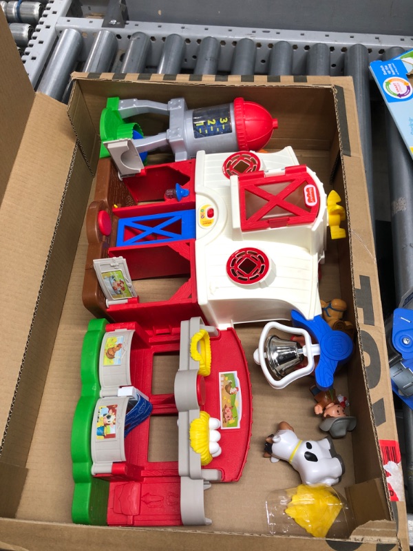 Photo 2 of Fisher-Price Little People Farm Toy, Toddler Playset with Lights Sounds and Smart Stages Learning Content, Frustration-Free Packaging
