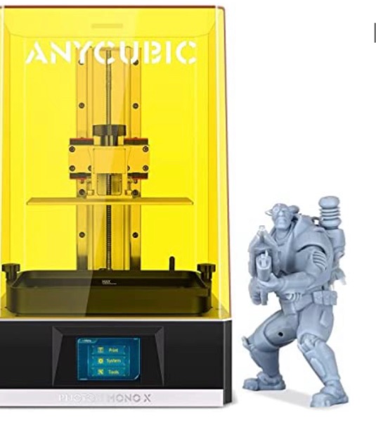 Photo 1 of ANYCUBIC Photon Mono X 3D Resin Printer, 8.9" 4K Monochrome Screen UV LCD 3D Printer, WiFi Control and Matrix UV LED Light Source, 7.55"x4.72"x9.84" Printing Size