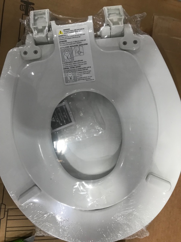 Photo 1 of Mayfair by Bemis 888SLOW 000 by Bemis NextStep2ï¿½ Round Enameled Wood Potty Training Toilet Seat White Never Loosens Removes for Cleaning Slow-Clo
