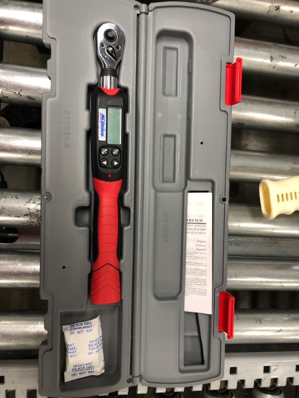 Photo 2 of ACDelco ARM601-3 3/8” (3.7 to 37 ft-lbs.) Digital Torque Wrench with Buzzer and LED Flash Notification – ISO 6789 Standards with Certificate of Calibration