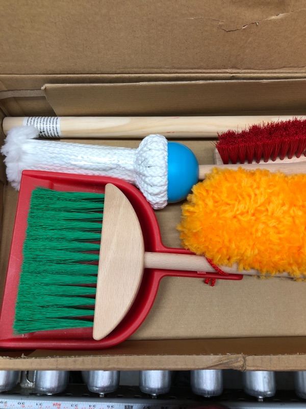 Photo 3 of Melissa & Doug Let's Play House Dust! Sweep! Mop! 6 Piece Pretend Play Set - Toddler Toy Cleaning Set, Pretend Home Cleaning Play Set, Kids Broom And Mop Set For Ages 3+ Frustration-Free Packaging