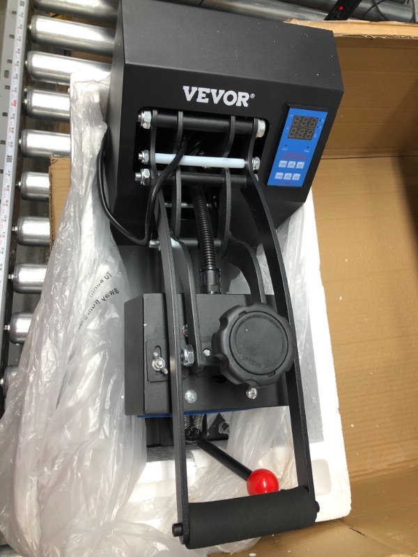 Photo 2 of PARTS ONLY ---- VEVOR Heat Press 6x3.75Inch Curved Element Hat Press Clamshell Design Heat Press for Hats Rigid Steel Frame No Stick Digital LCD Timer and Temperature Control (6x3.75Inch Clamshell Design)