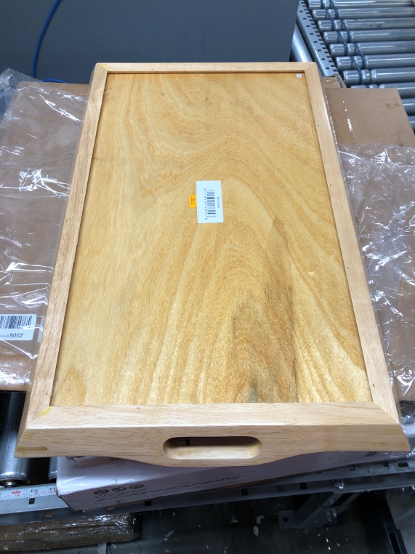 Photo 3 of G.E.T. Enterprises Natural 25" x 16" Hardwood Room Service Tray Hardwood Room Svc. Trays Collection RST-2516-N (Pack of 1) 25" x 16" Natural