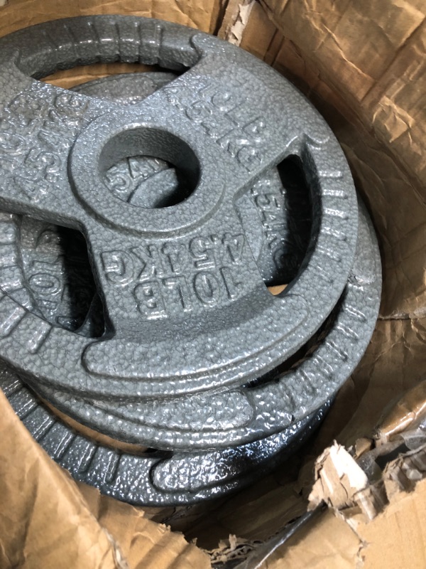 Photo 2 of 3   --Powergainz Olympic 2-Inch Cast Iron Plate Weight Plate for Strength Training, Weightlifting and Crossfit,Gray
