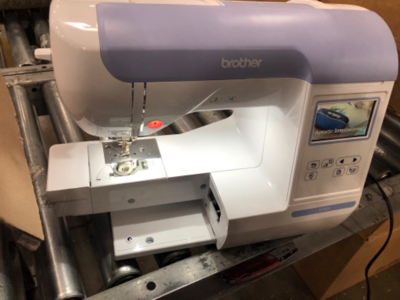 Photo 3 of Brother PE800 Embroidery Machine, 138 Built-in Designs, 5" x 7" Hoop Area, Large 3.2" LCD Touchscreen, USB Port, 11 Font Styles
