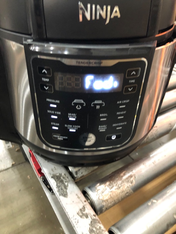 Photo 1 of Ninja OS401 Foodi 10-in-1 XL 8 qt. Pressure Cooker & Air Fryer that Steams, Slow Cooks, Sears, Sautés, Dehydrates & More, with 5.6 qt. Cook & Crisp Plate & 15 Recipe Book, Silver
