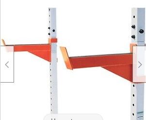 Photo 1 of 2 PCS Safety Catches / Spotter Arms for CAP Barbell Power Rack Squat Stand, Red
