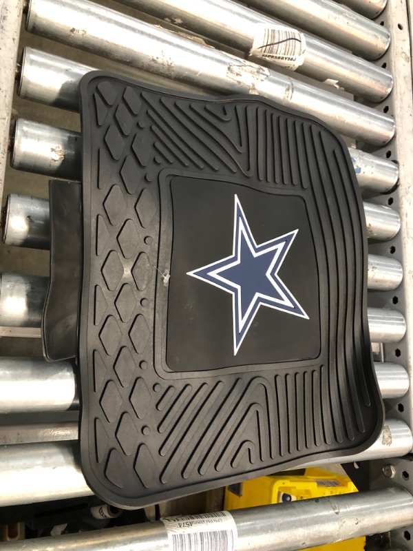 Photo 2 of 14" x 17" Black NFL Dallas Cowboys Rear Car Seat Utility Mat
