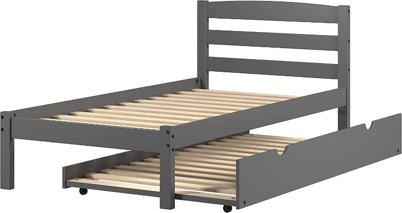 Photo 1 of **Trundle Only**Bed Not Included**Donco Kids Twin Econo Trundle Bed Dark Grey Finish Platform
