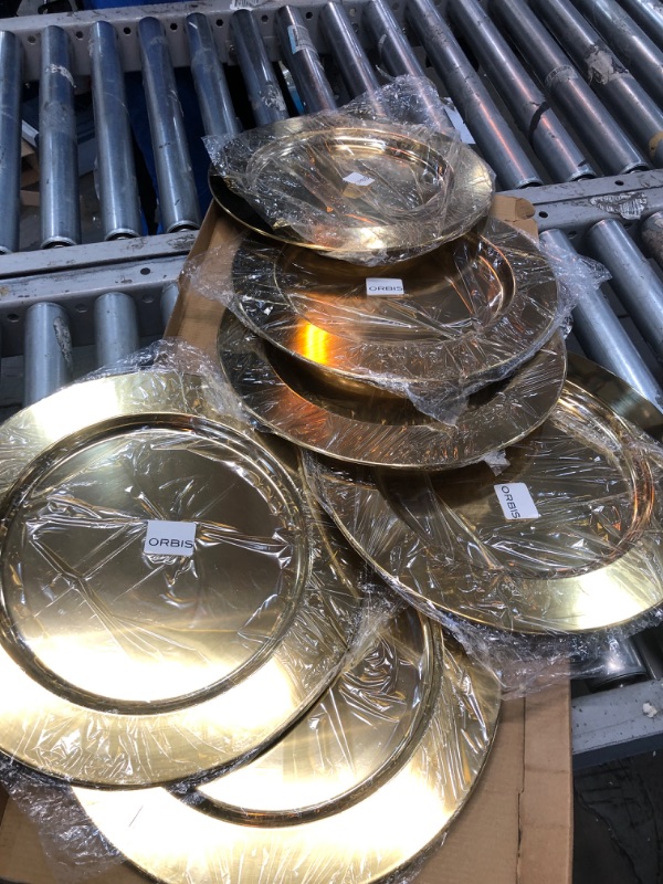 Photo 2 of 304 Stainless Steel Dinner Plate, Rutian 9" Metal Round 18/8 Dinner Dishes for Adults, Reusable and Dishwasher Safe, Serving Camping Salad Plate for Home,Outdoor Camping, Snack,and BBQ,Set of 6