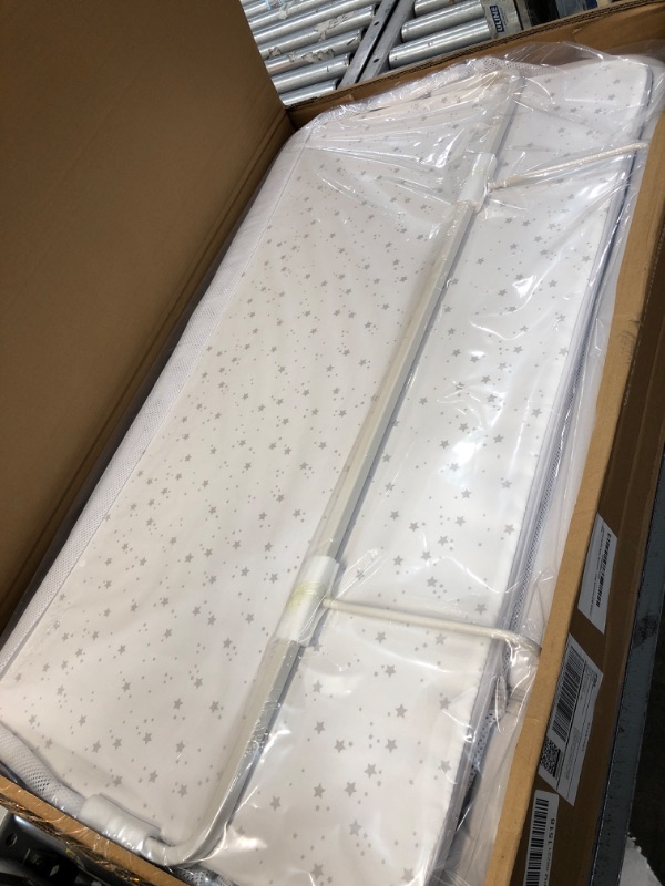 Photo 1 of ANGELBLISS Baby Bassinet Bedside Sleeper, Easy Folding Portable Bassinet for Baby with Wheels, Adjustable Height, Included Mattress
