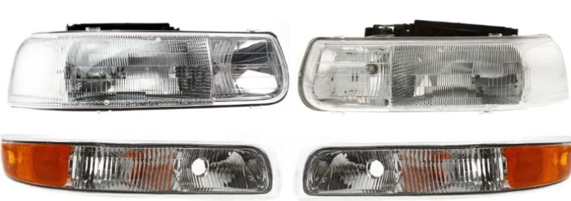 Photo 1 of **SIMILAR TO STOCK PHOTO** 1999-2002 Chevrolet Silverado 1500 - Driver and Passenger Side Headlight Kit, With bulb(s), Halogen, Clear Lens, includes Headlights and Parking Lights
