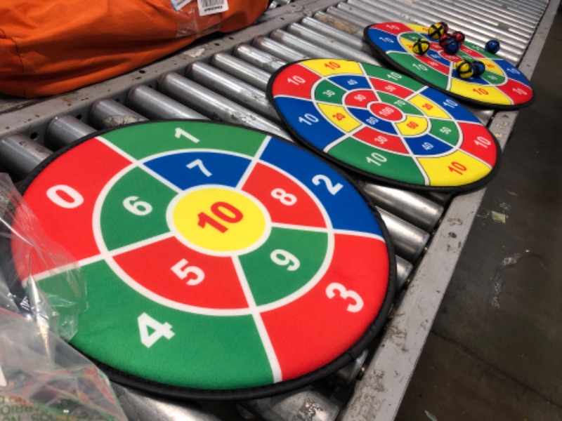 Photo 2 of **SET OF 3 MISSING SOME BALLS** 29" Large Dart Board for Kids, BooTaa Kids Dart Board with 12 Sticky Balls, Boys Toys, Indoor/ Sport Outdoor Fun Party Play Game Toys, Birthday Gifts for 3 4 5 6 7 8 9 10 11 12 Year Old Boys Girls
