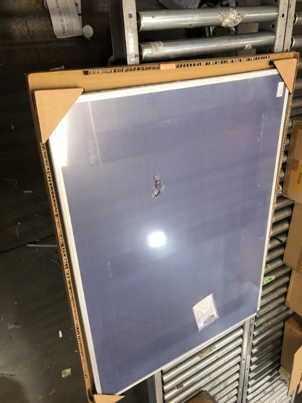 Photo 3 of **DAMAGED** Amazon Basics Cork board 35" x 47", Aluminum frame

