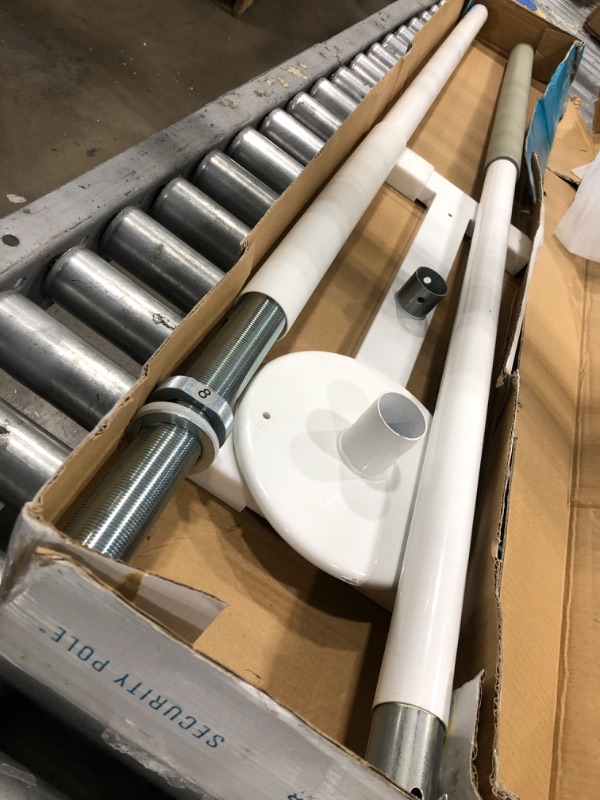 Photo 3 of **MINOR DAMAGE** Stander Security Pole, Floor to Ceiling Transfer Pole, Elderly Grab Bar and Bathroom Rail with Padded Handle, Iceberg White84 x 12 x 7 inches
 
 