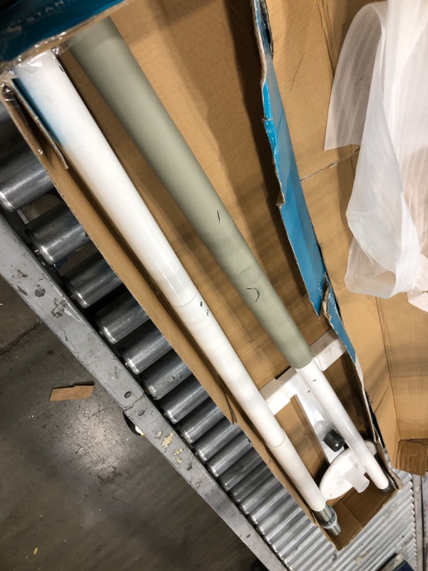 Photo 2 of **MINOR DAMAGE** Stander Security Pole, Floor to Ceiling Transfer Pole, Elderly Grab Bar and Bathroom Rail with Padded Handle, Iceberg White84 x 12 x 7 inches
 
 