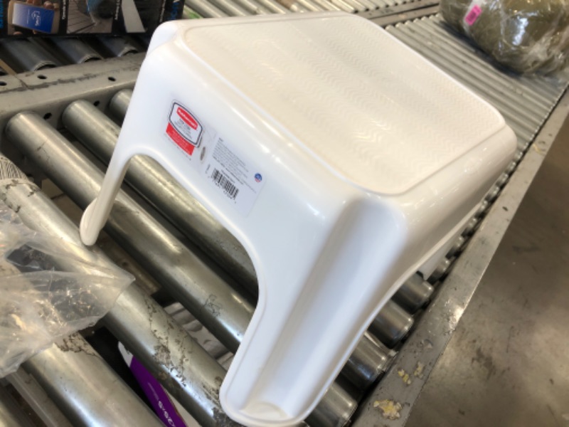 Photo 2 of Rubbermaid 1-Step 300 lbs. Capacity White Plastic Step Stool