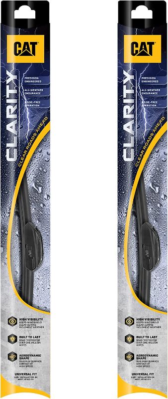 Photo 1 of *One 19 and One 20in** Caterpillar Clarity Premium Performance All Season Replacement Windshield Wiper Blades for Car Truck Van SUV (19 Inches (1 Piece)), Black
