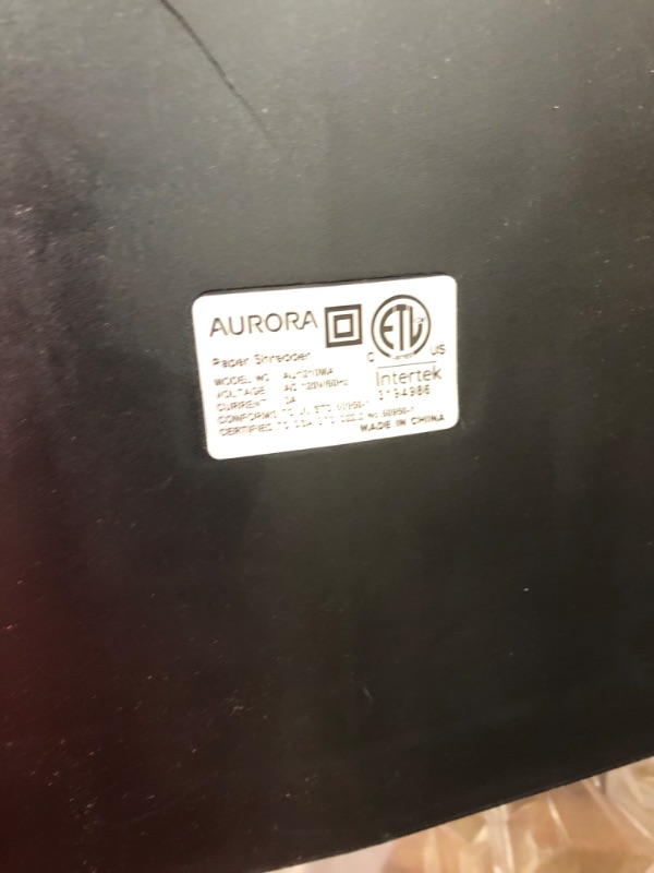 Photo 6 of 
Aurora AU1210MA Professional Grade High Security 12-Sheet Micro-Cut Paper/ CD and Credit Card/ 60 Minutes Continuous Run Time Shredder
Model:AU1210M