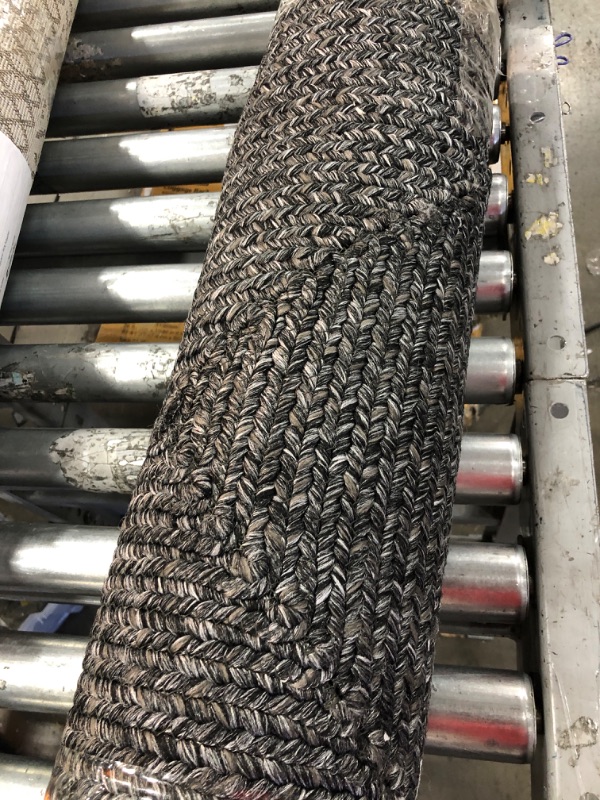 Photo 2 of 
SAFAVIEH braided Collection 2'3" x 8' Black Handmade Premium Wool Runner Rug