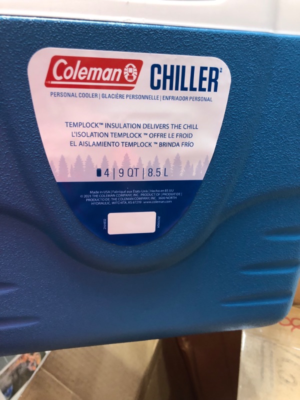 Photo 2 of 
Coleman Portable Hard Cooler, 9 Quart
Color:Ocean Blue