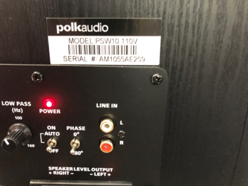 Photo 3 of 
Polk Audio PSW10 10" Powered Subwoofer - Power Port Technology, Up to 100 Watts, Big Bass in Compact Design, Easy Setup with Home Theater Systems Black
Style:PSW10