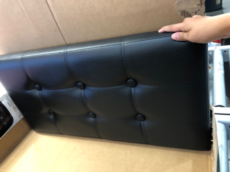 Photo 3 of 15" x 30" leather ottoman