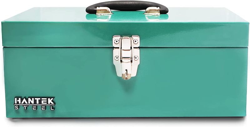 Photo 1 of 16" Portable Steel Heavy-duty Tool Box 18-Gauge with Metal Latch and Handle Green
