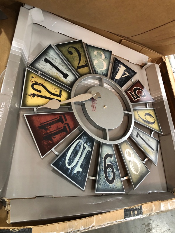 Photo 2 of 24 in. Numeral Windmill Wall Clock