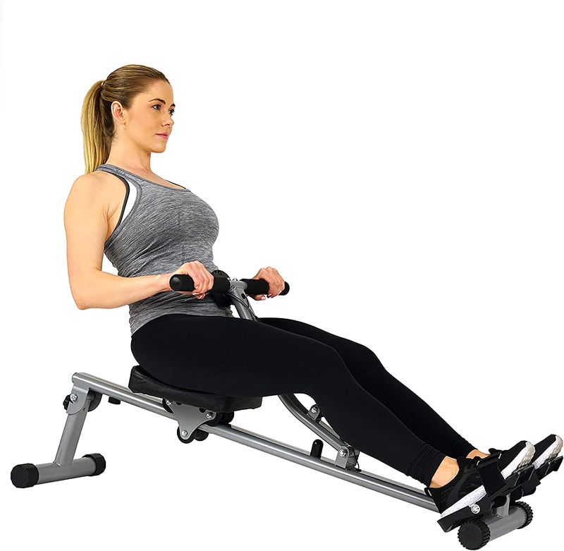 Photo 1 of *parts only* Sunny Health & Fitness SF-RW1205 Rowing Machine Rower with 12 Level Adjustable Resistance, Digital Monitor and 220 LB Max Weight
