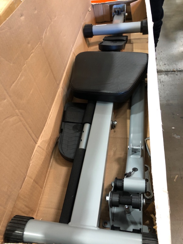 Photo 2 of *parts only* Sunny Health & Fitness SF-RW1205 Rowing Machine Rower with 12 Level Adjustable Resistance, Digital Monitor and 220 LB Max Weight
