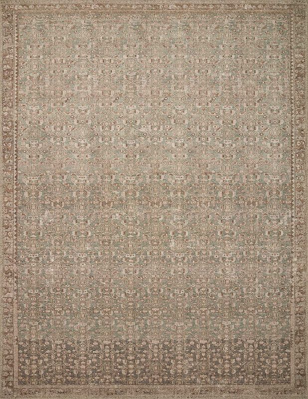 Photo 1 of Angela Rose x Loloi Aubrey Collection AUB-04 Sage / Bark, Traditional 7'-6" x 9'-6" Area Rug
