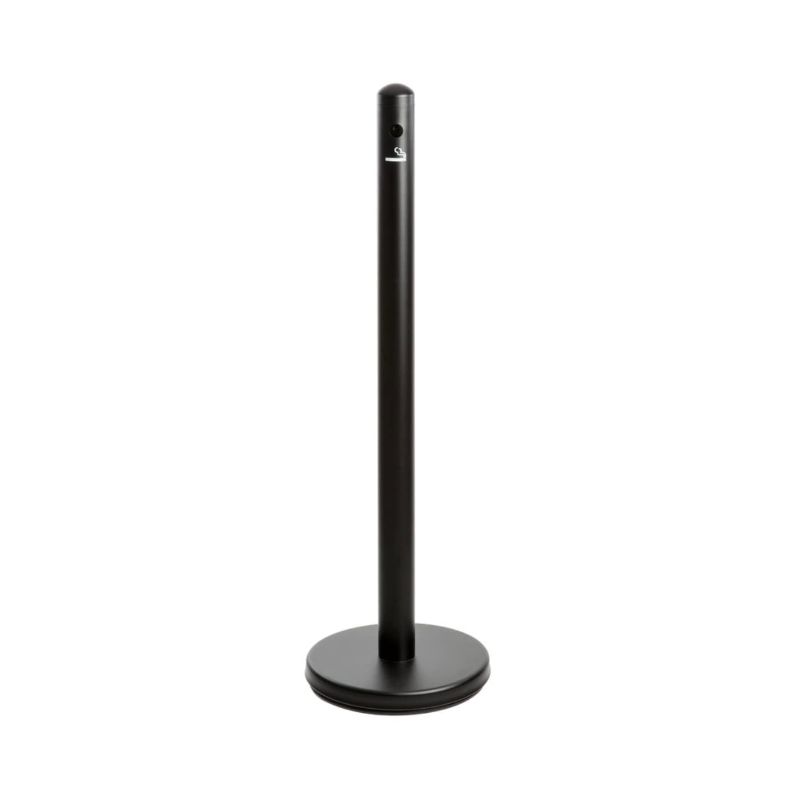 Photo 1 of 40" Black Free Standing Smoker Pole and Base. For use Outside of Office, Restaurants, Bars, and Convenience Stores. Smokeless Outdoor Ashtray Cigarettes Ash Butt Disposal. Ashtrays for cigarettes
