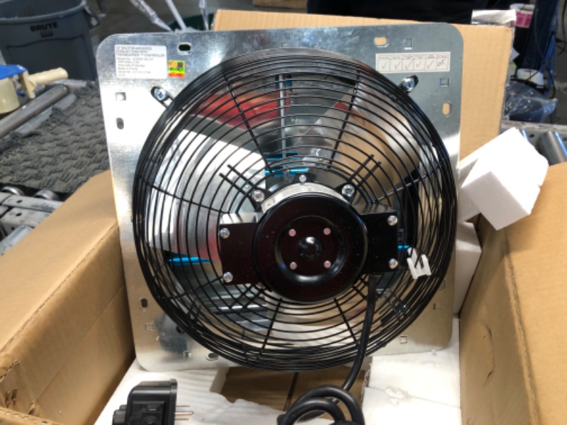 Photo 3 of 12 in. Shutter Exhaust Fan with Thermospeed Controller, 65-Watt, 960 CFM