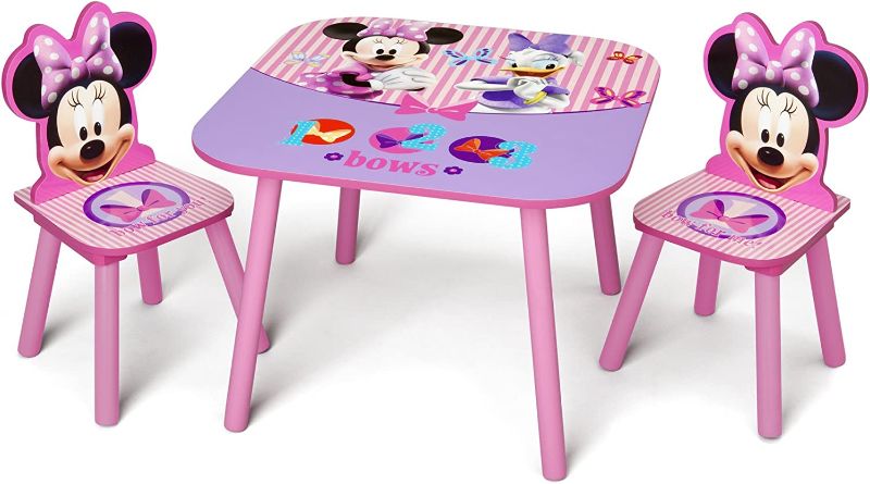 Photo 1 of Delta Children Kids Table and Chair Set (2 Chairs Included) - Ideal for Arts & Crafts, Snack Time, Homeschooling, Homework & More, Disney Minnie Mouse
****PARTS ONLY***