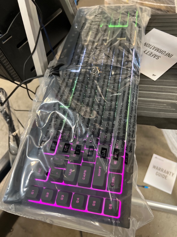 Photo 1 of CORSAIR K55 RGB PRO - Dynamic RGB Backlighting - Six Macro Keys with Elgato Stream Deck Software Integration - IP42 Dust and Spill Resistant.
